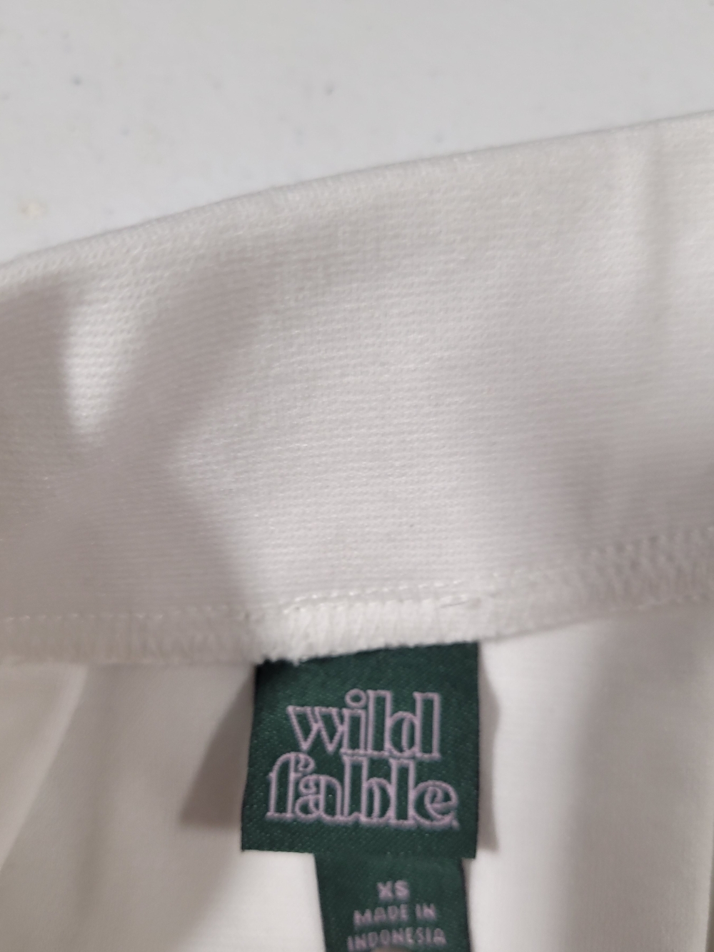 wild fable White Pleated Mini Skirt with Black Hem Stripes - Picture 2 of 3
